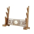 thumbnail image 2 of Yinanstore Samurai Stand Rack Horizontal Storage Japanese Holder Solid Wood for Lightsaber Wakizashi Office Dojo 3 Tier, 2 of 8