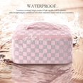 thumbnail image 5 of trousse De Toilette Carre En Cuir Pu Pour Femme - Grand Sac Cosmtiques Rose Pour Homme Trousse De Voyage Pour Homme Et Femme Bagages D'avion, 5 of 5