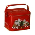 thumbnail image 4 of Caja metálica para regalo navideño, contenedor rectangular para manualidades festivas , Rojo, 4 of 8