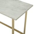 thumbnail image 3 of Walker Edison 42 Modern Faux Marble Computer Desk - Faux White Marble/Gold, 3 of 7