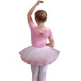 thumbnail image 2 of FLMEI Gymnastics Leotards for Girls Short-Sleeved Practice Clothing Girls Summer Biketards Cotton Dance Outfit with Skirt for Toddler Kids 3-11 Years, 2 of 9