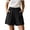 shorts 44#Black, variant on oqasdz Women's Linen Shorts Elastic High Waist Casual Loose Fit Solid Color Summer Shorts with Pockets Vintage Trendy Outdoor