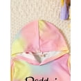 thumbnail image 4 of Bagilaanoe Little Girl Casual Hoodies Sweatshirt Long Sleeve Tie-Dye Letter Print Pullover 3T 4T 5T 6T 7T Kids Fall Loose Tee Tops, 4 of 8