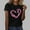 Black, variant on Abomasnow Women's Crew Neck Breast Cancer Awareness T-Shirt Casual Heart Pink Ribbon Graphic Short Sleeve Shirt Breast Cancer Fighter Pullover Tops
