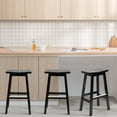 thumbnail image 7 of YRLLENSDAN Counter Height Bar Stools Set of 2, 30 Inch Backless Barstools 2 Set Wooden Farmhouse Kitchen Counter Stools for Kitchen Counter, Black, 7 of 7
