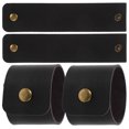 thumbnail image 2 of MIANGASTORE 4Pcs Waterproof Napkin Buckles Leather Serviette Ring Leather Napkin Holder Napkin Rings, 2 of 9