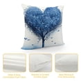 thumbnail image 4 of Chilfamy Blue Tree Heart-Shaped Tree Bird Pillow Covers for Couch Sofa Indoor Outdoor Throw Pillow Cover 1PC 18x18in, 4 of 5