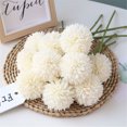 thumbnail image 2 of Bola de crisantemo artificial Oficina en casa Mesa de centro de mesa Flor falsa Adorno de boda, Blanco 6 piezas Advancent HA8915-01B, 2 of 6