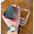 thumbnail image 4 of Compatible with iPhone 11 Pro Max Case for Women Girls,Luxury Shiny Fashion Gradient Glitter Bling Cute Clear Acrylic Plate Shockproof Case for iPhone 11 Pro Max(Gradient Black), 4 of 14