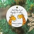 thumbnail image 4 of Personalized Couple Giraffe First Christmas Together Ornament, and They Lived Happily Ever After Ornaments Gifts for Mr Mrs Married Engaged, Custom Names & Date Couple Together Anniversary Ornaments, 4 of 6