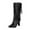 Black, variant on Cowboy Boots for Women Mid Calf Chelsea Boots Side Zipper Pointy Toe Slip Resistant Mid Block Heel Fringe Fall Winter