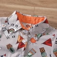thumbnail image 4 of LYMAYTER Kids Baby Boys Short Sleeve Shirt Outfit 2PCS Toddler Cute Printed Shirt Tops+ Casual Shorts Set for 18 Months -5 Years, 4 of 8