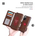 thumbnail image 4 of Allytech Compatible with Samsung Galaxy S20 FE Wallet Case 15 Card Holder Magnetic Detachable Flip PU Leather Cover Stand Feature Multi-Function Protective Case for S20 FE 5G, Brown, 4 of 10