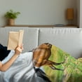thumbnail image 3 of Animal Soft Flannel Fleece Throw Blanket, Horse Runs Gallop on Flower Meadow Rural Freedom Animal, Cozy Plush for Indoor and Outdoor Use, 60" x 80", Green Brown Baby Blue, by Ambesonne, 3 of 5