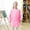 Pink, variant on Long Sleeve Artist Apron Smock For Kids Painting With Convenient Pocket T-Shirts Kids Short Sleeve Crewneck Solid Basic Tees Casual Tops
