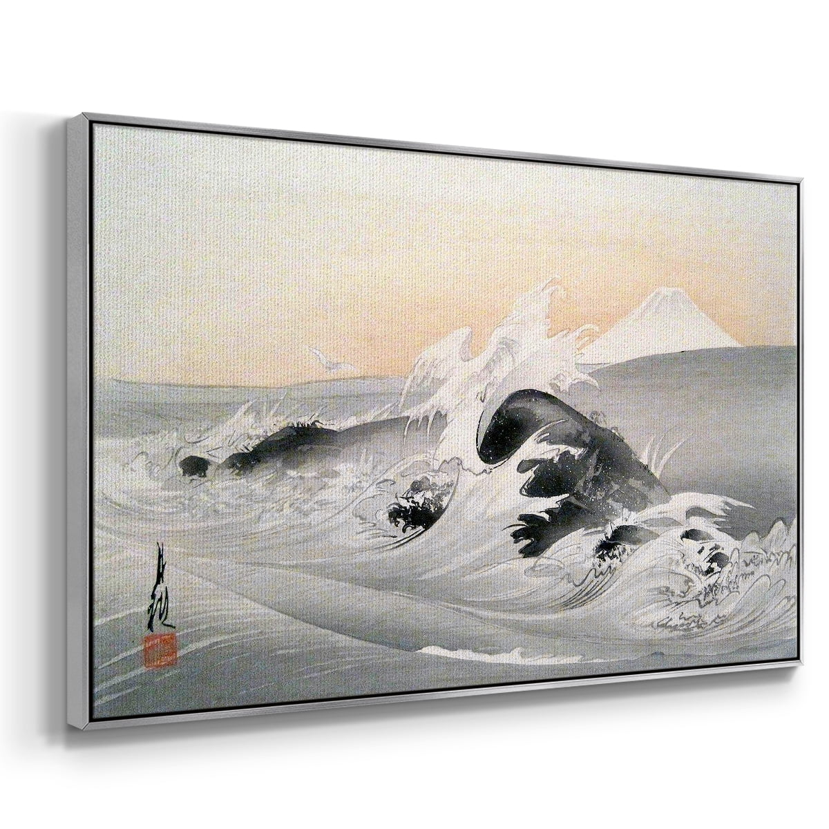 Vintage Landscape-CCCI By Wexford Home Framed in Silver Wood Gallery Wrapped Canvas 25 in. x 37 in.