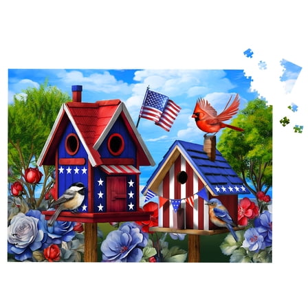 Briarwood Lane Home of the Free Birdhouses 1000 Piece Jigsaw Puzzle