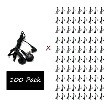 100 Pack - Everyday Wholesale Earbuds Bundle Bulk in-Ear