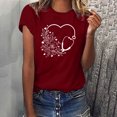 thumbnail image 2 of Camisetas con estampado de letras y cuello redondo de verano para mujer, blusas femeninas cómodas y elegantes, Tops OAVQHLG3B Store  lin121212, 2 of 5