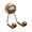 Walnut Color 5.04in, variant on Metal Double Hook Suction Cup Hooks,Waterproof Rustproof Storage Hooks for Bathroom Shower,Heavy Duty No Drill Coat Hooks with Ball Ends,Adhesive Hooks for Bathroom (Walnut Color 7.09in)
