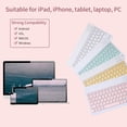 thumbnail image 3 of Clavier et Souris Sans Fil pour Tablette Combo Design Ultra-Mince Batterie Rechargeable pour Téléphone Intelligent Tablette Compatible avec iPhone iPad Système de Support d'Ordinateur MASOS iOS Windows, 3 of 8