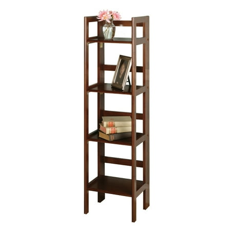 

Contemporary Home Living 51.25” Antique Brown Walnut Folding Shelf