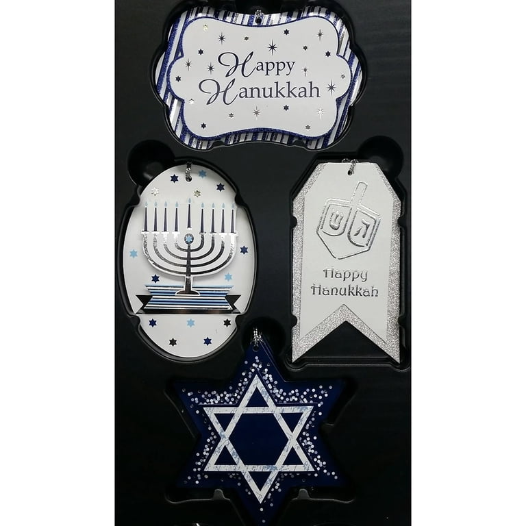 Hanukkah Gift Wrap with Tags and Bows - 4 Rolls photo 3