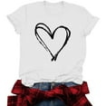 thumbnail image 4 of Vetsdori Womens Graphic T-Shirts Summer Short Sleeve Pullover Young Adult Holiday Gifts for Wife,Workout Cotton Blouses Cute Tops for Junior Valentine's Day, 4 of 8
