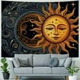 thumbnail image 4 of Shiartex  Psychedelic Tapestry Wall Hanging for Bedroom Aesthetic, Sun and Moon Boho Bohemian Tapestries, Colorful Vintage Mandala Outdoor Floral Backdrop Decor for Living Room Dorm  50x40inch, 4 of 6