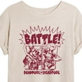 thumbnail image 3 of Marvel Deadpool - Deadpool Vs Lady Deadpool - Women's Oversized Graphic T-Shirt, 3 of 5