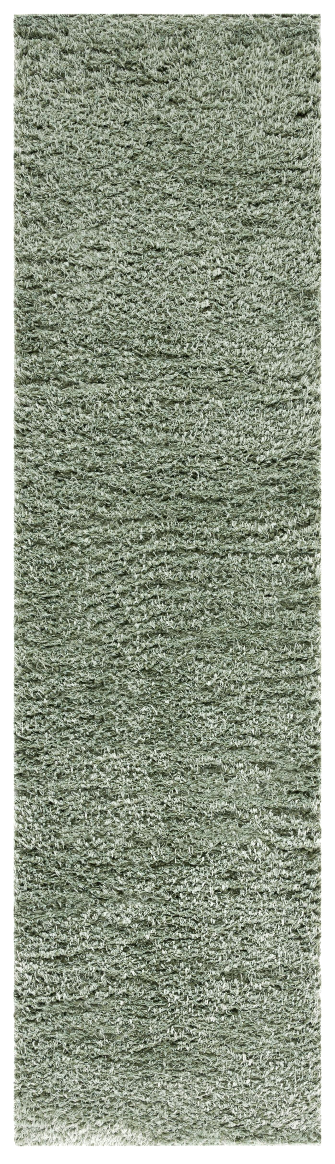 Safavieh Lindsay Deborah Solid Polyester Shag Runner Rug, Green, 2'2" x 5'