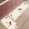 thumbnail image 3 of Kitchen Rug Sets 2 Piece Christmas Red Cardinal Bird Non Slip Anti Fatigue Floor Mats Winter Tree Snowflake Comfort Soft Absorb Cushioned Standing Doormat Runner Rugs (15.7x23.6+15.7x47.2 inch), 3 of 8