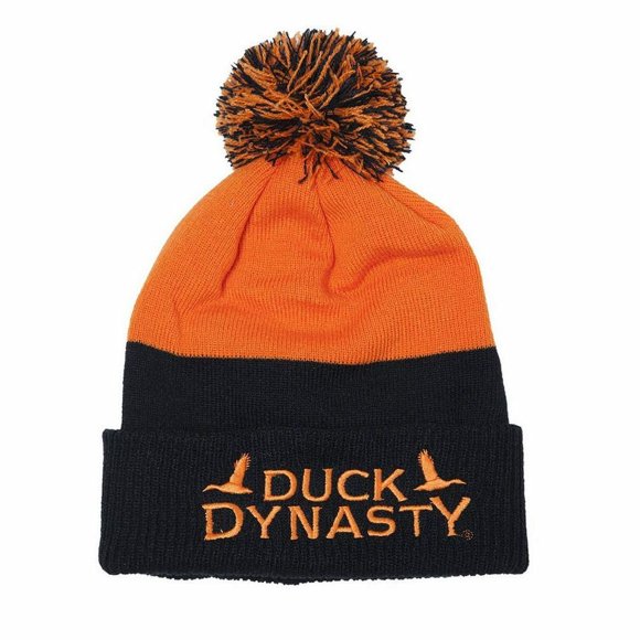 Duck Dynasty Embroidered Logo Knit Pom Beanie Hat