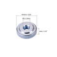 thumbnail image 3 of Knurled Thumb Nuts, M5 Female Threaded Thin Type, Blue Zinc Plating 10 Pcs, 3 of 5