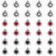 thumbnail image 1 of 30 piezas de dijes de corazón gótico, dijes de corazón sagrado, 3 estilos, dijes de aleación negros, rojos y blancos, colgantes de amor de estilo tibetano, dijes de esmalte elegante., 1 of 7