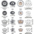 thumbnail image 4 of Paquete de 4 pegatinas redondas planas con el logotipo del coche de la corona de cristal de platino con calcomanías con el logotipo de la corona oso de fresa  Electrónica, 4 of 5