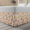 thumbnail image 1 of Autumn Bed Skirt, Tangerine Tones Repeat Pattern of Dry Fall Leaves Art Warm Colored, Elastic Bedskirt Dust Ruffle Wrap Around for Bedding Decor, 4 Sizes, Burnt Sienna and Mustard, by Ambesonne, 1 of 2
