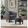 thumbnail image 5 of Convenience Concepts Take a Seat Churchill Accent Chair with Ottoman, Dark Gray Microfiber, 5 of 6