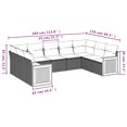 thumbnail image 4 of vidaXL 9 Piece Garden Sofa Set with Cushions Black Poly Rattan, 4 of 4