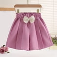 thumbnail image 6 of Liyamei Girls Wide Leg Skirt Shorts with Bow for Summer Casual Size 3-16,Pink, 6 of 7