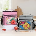 thumbnail image 6 of Insulated Lunch Box for Men & Women Double Layer Leakproof Lunch Bag with Adjustable Shoulder Strap, Large Capacity Soft Cooler Tote Expandable Food Cooler for Work, Office, Travel, Camping, 6 of 10