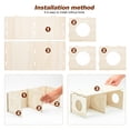 thumbnail image 4 of Hamster Hut, 2 Chamber Hamster Hideouts Wood Smooth Surface Chinchilla Habitat No Nails Guinea Pig Maze Exploring Gerbils Toys with Slide House for Dwarf Hamster Syrian, 4 of 7