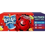 kool aid jammers artificially flavored soft drink variety pack 40 pouches