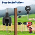 thumbnail image 4 of Electric Fence Polywire 660ft, with 50 Electric Fence Insulator and 1 Pcs Insulator Socket Tool, High Conductivity Weatherproof Rust Resistance 6 Steel Strands Electric F, 4 of 7