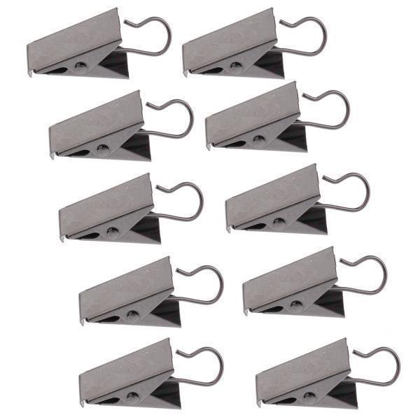veasfak 4x10 Pcs Pinces à Rideaux Robustes avec Crochet Pinces à Ressort Pinces de Suspension Chevilles Épingle Bronze 4 Pcs