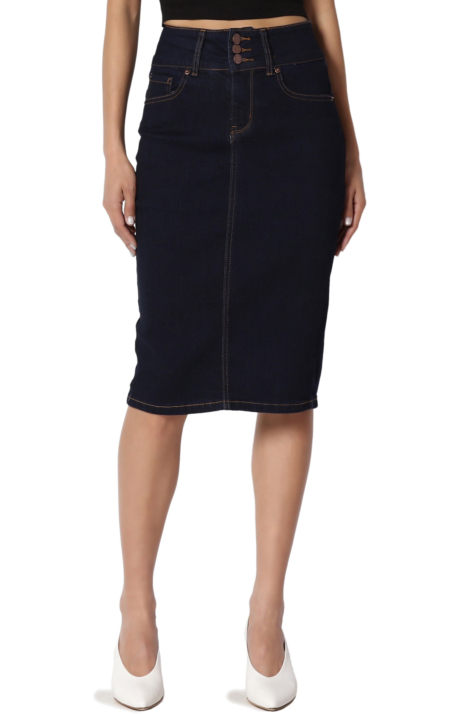flattering denim skirt