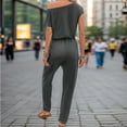thumbnail image 4 of ABATAB Jumpsuits for Women Summer Dressy One off Shoulder Romper Summer Vacation Travel Lounge Outfits Clothes, 4 of 6