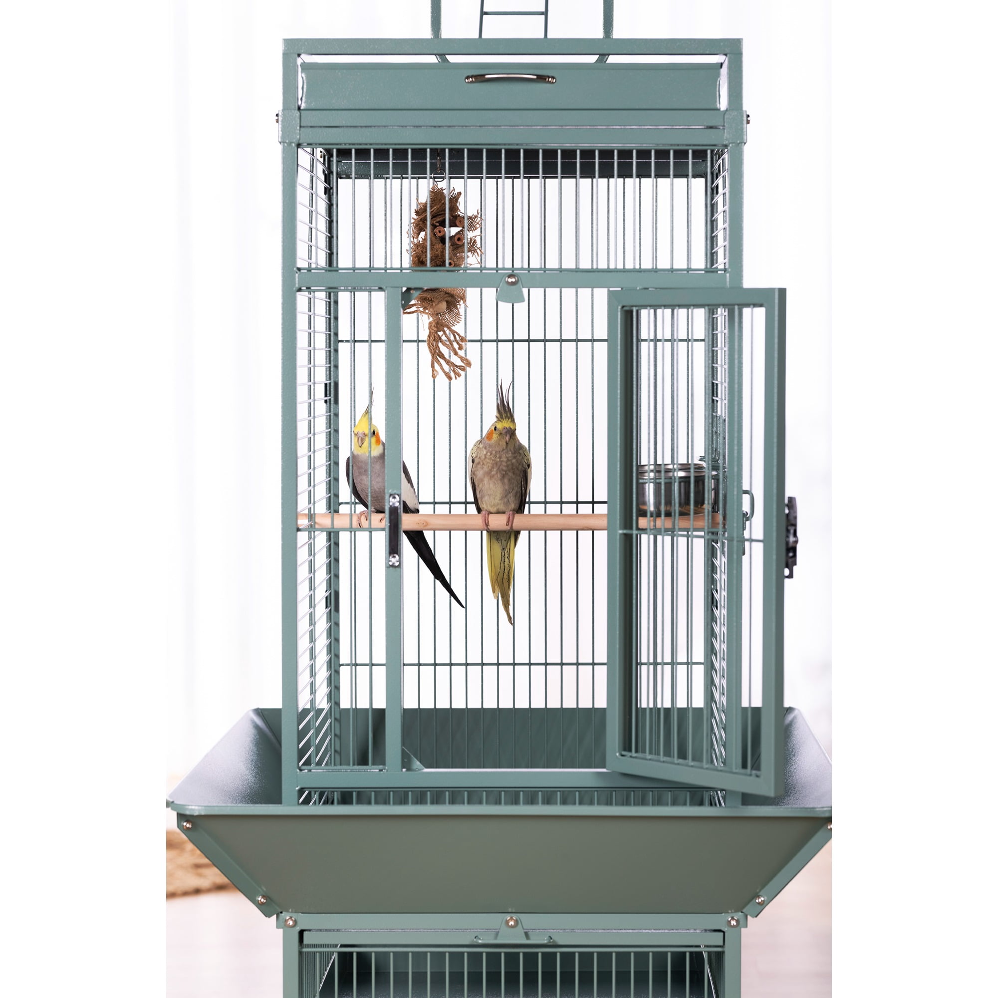 Prevue Pet Products Select Playtop Bird Home Cage in Sage Green 3151SAGE