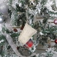 thumbnail image 4 of 4 Pcs Burlap Christmas Ornaments Set, Funny Unique Mini Christmas Tree Ornaments Bulk, Rustic Christmas Decorations Clearance Decor, Small Red Plaid C, 4 of 5