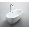 thumbnail image 2 of Bellaterra Home Pisa 63 inch Freestanding Bathtub in Glossy White, 2 of 5
